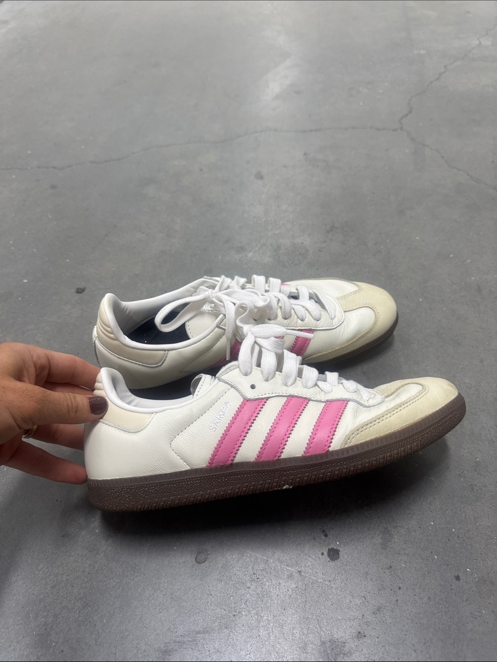 adidas Wmns Samba OG 'White Lucid Pink'- size 8.5